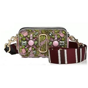 NWT Marc Jacobs MARC JACOBS Snapshot Floral Brocade Bag Green Multi/Gold Org Pkg